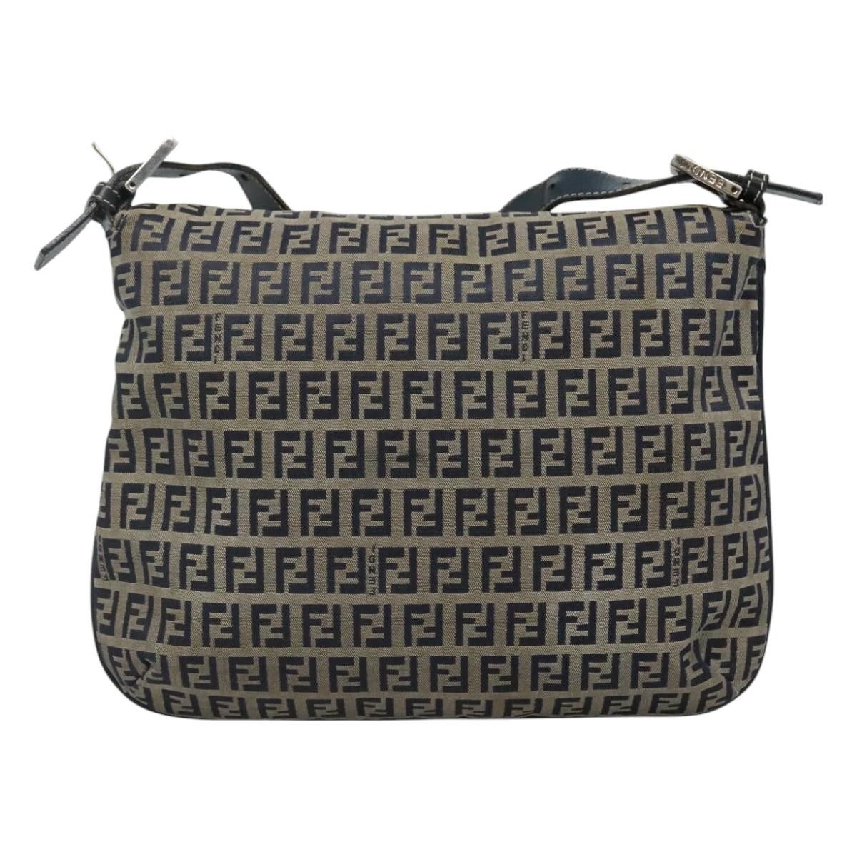 Fendi Mamma Baguette Navy Canvas Shoulder Bag (Pre-Owned) Size ONE SIZE - 2 Thumbnail