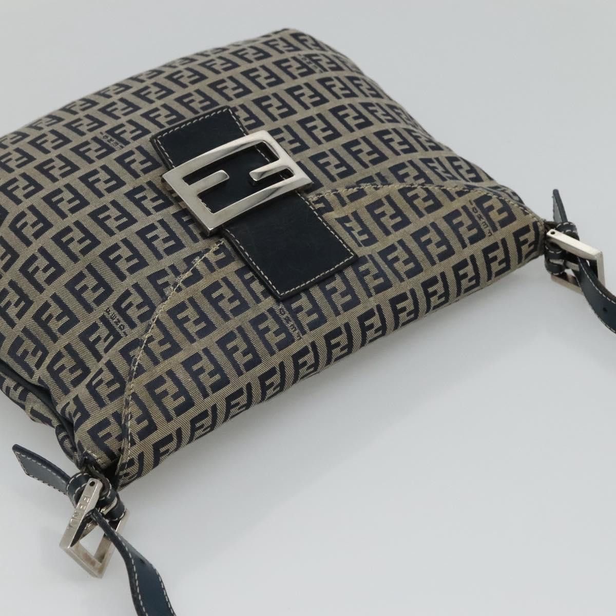 Fendi Mamma Baguette Navy Canvas Shoulder Bag (Pre-Owned) Size ONE SIZE - 5 Thumbnail