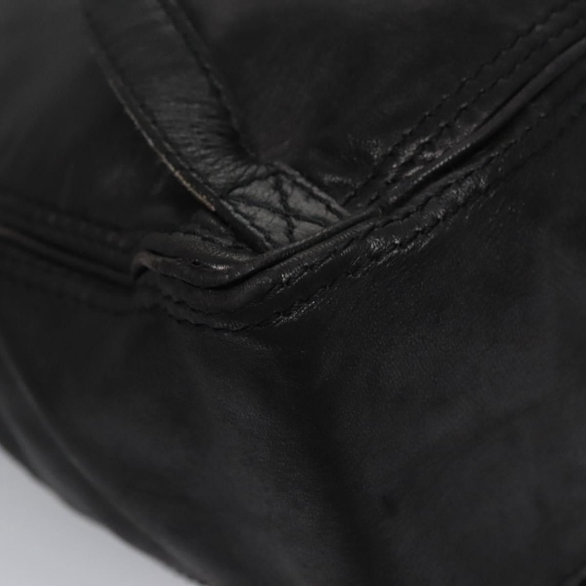 Bottega Veneta Intrecciato Black Leather Backpack Bag (Pre-Owned) Size ONE SIZE - 13 Thumbnail