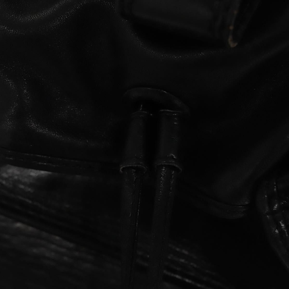 Intrecciato Black Leather Backpack Bag (Pre-Owned)
