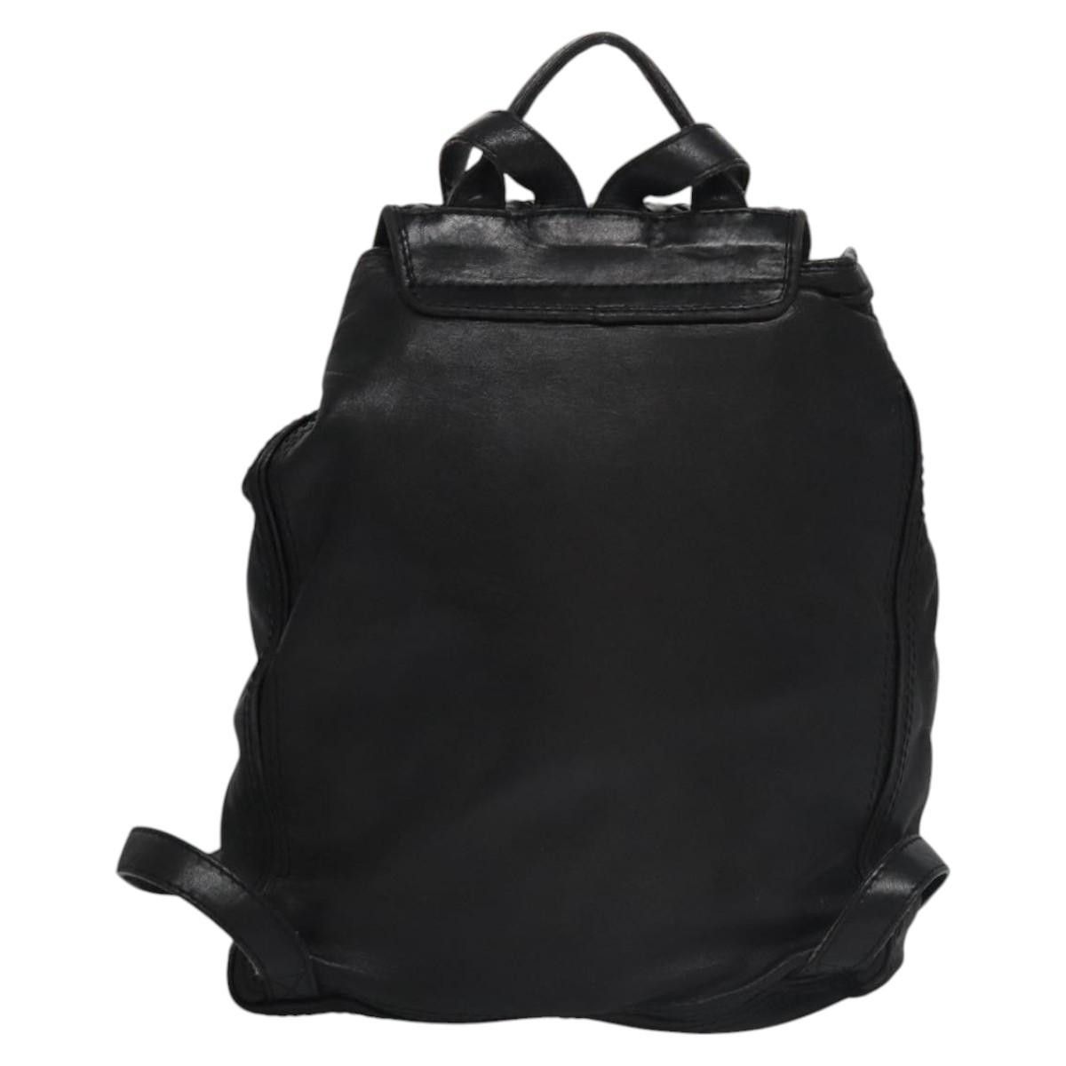 Bottega Veneta Intrecciato Black Leather Backpack Bag (Pre-Owned) Size ONE SIZE - 2 Thumbnail
