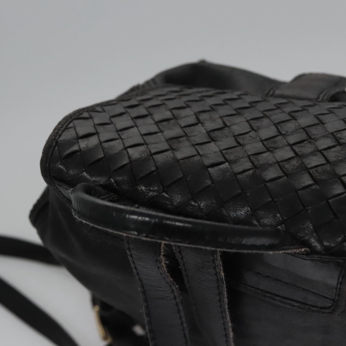 Bottega Veneta Intrecciato Black Leather Backpack Bag (Pre-Owned) Size ONE SIZE - 5 Thumbnail