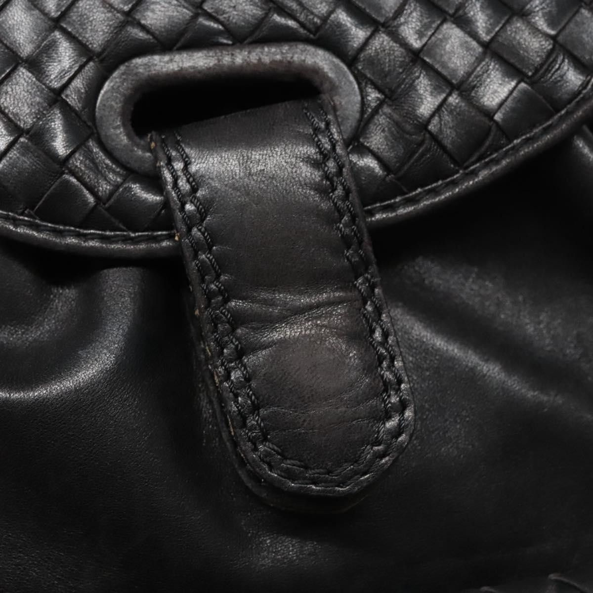 Bottega Veneta Intrecciato Black Leather Backpack Bag (Pre-Owned) Size ONE SIZE - 16 Thumbnail