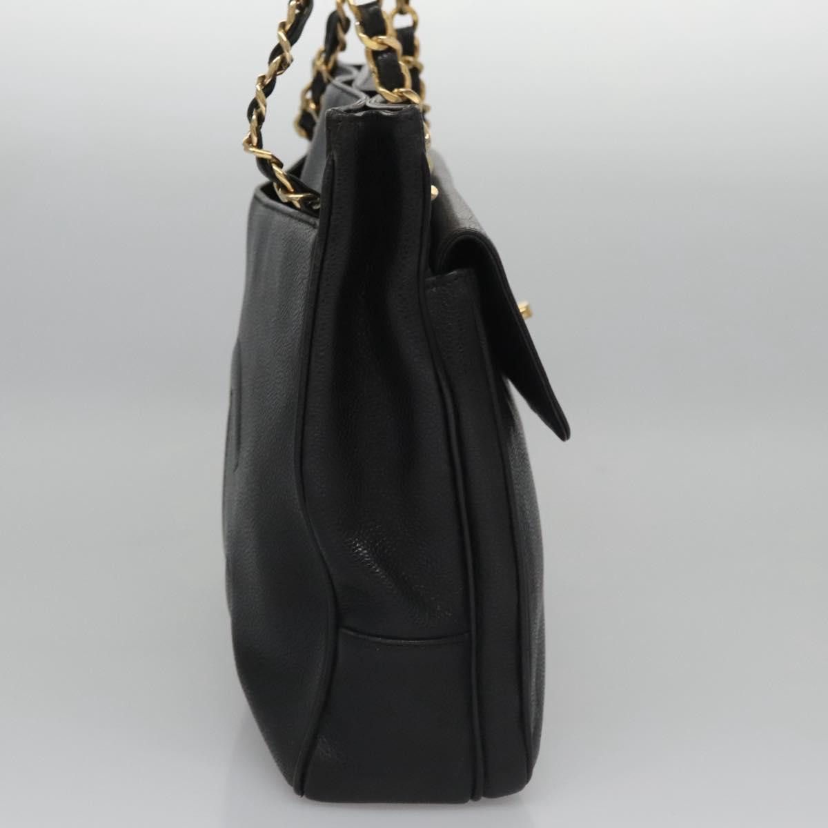 Chanel Cc Totebag Black Leather Tote Bag (Pre-Owned) Size ONE SIZE - 3 Thumbnail