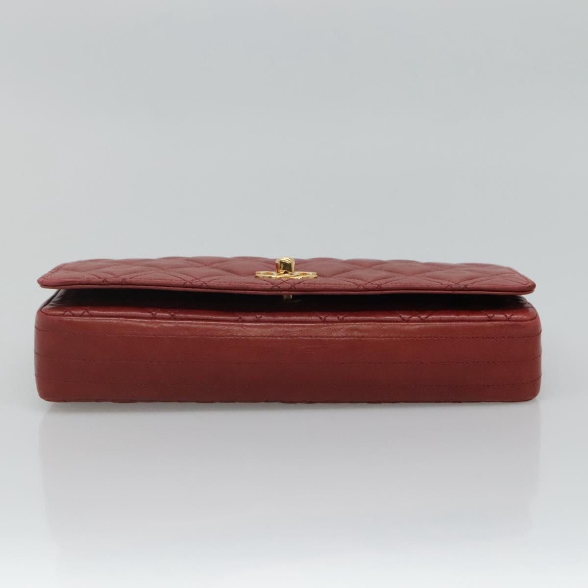 Chanel Single Flap Red Leather Shoulder Bag (Pre-Owned) Size ONE SIZE - 8 Thumbnail