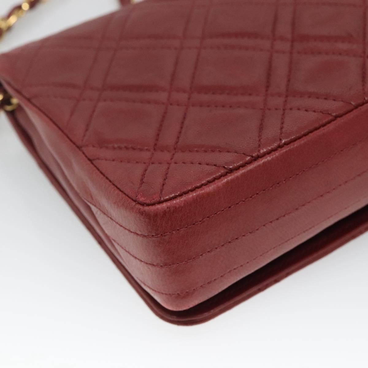 Chanel Single Flap Red Leather Shoulder Bag (Pre-Owned) Size ONE SIZE - 12 Thumbnail