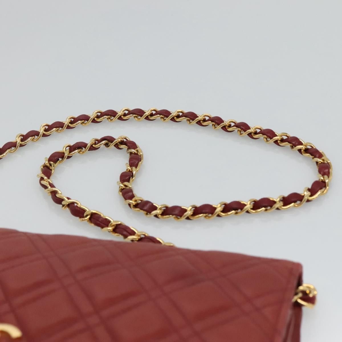 Chanel Single Flap Red Leather Shoulder Bag (Pre-Owned) Size ONE SIZE - 7 Thumbnail