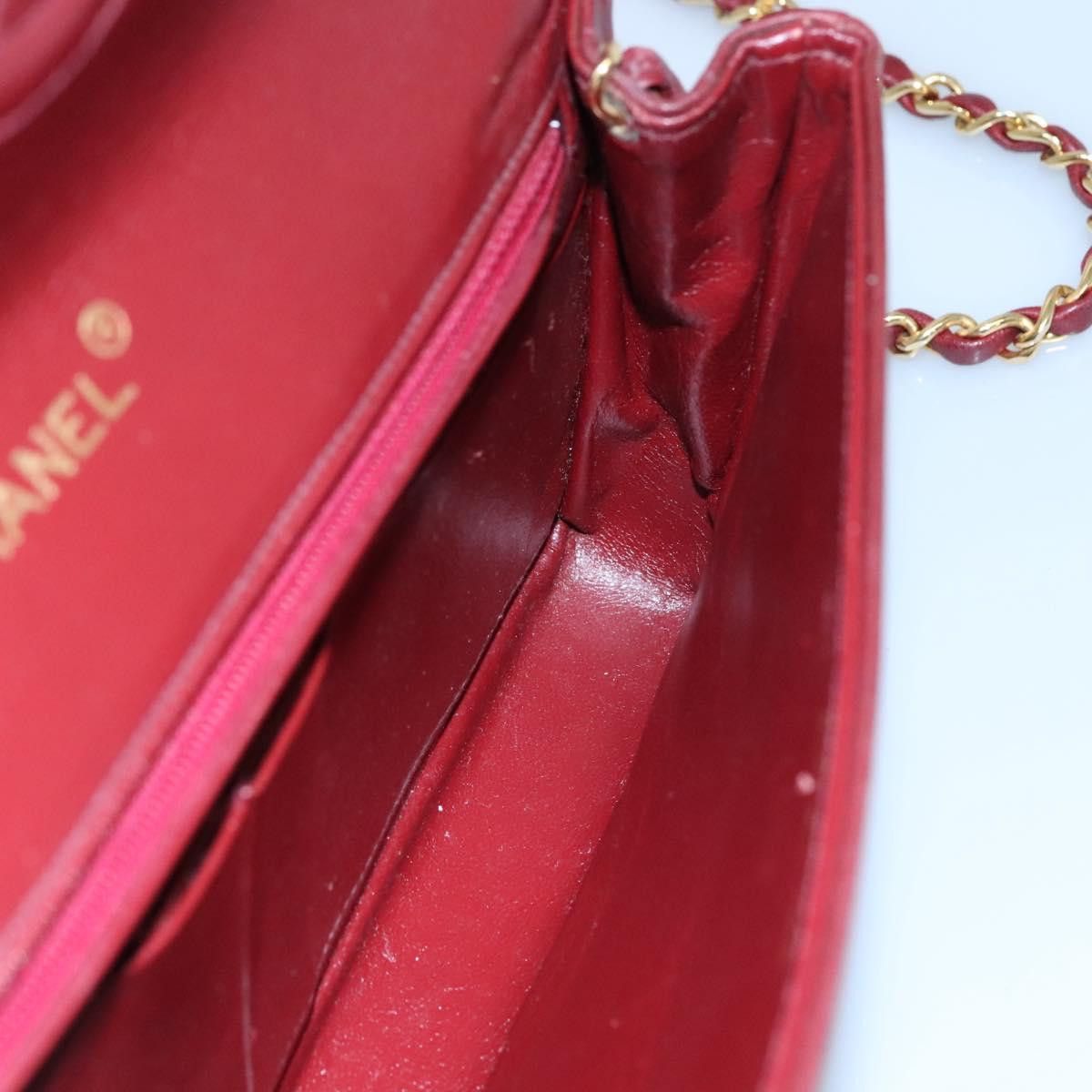 Chanel Single Flap Red Leather Shoulder Bag (Pre-Owned) Size ONE SIZE - 16 Thumbnail