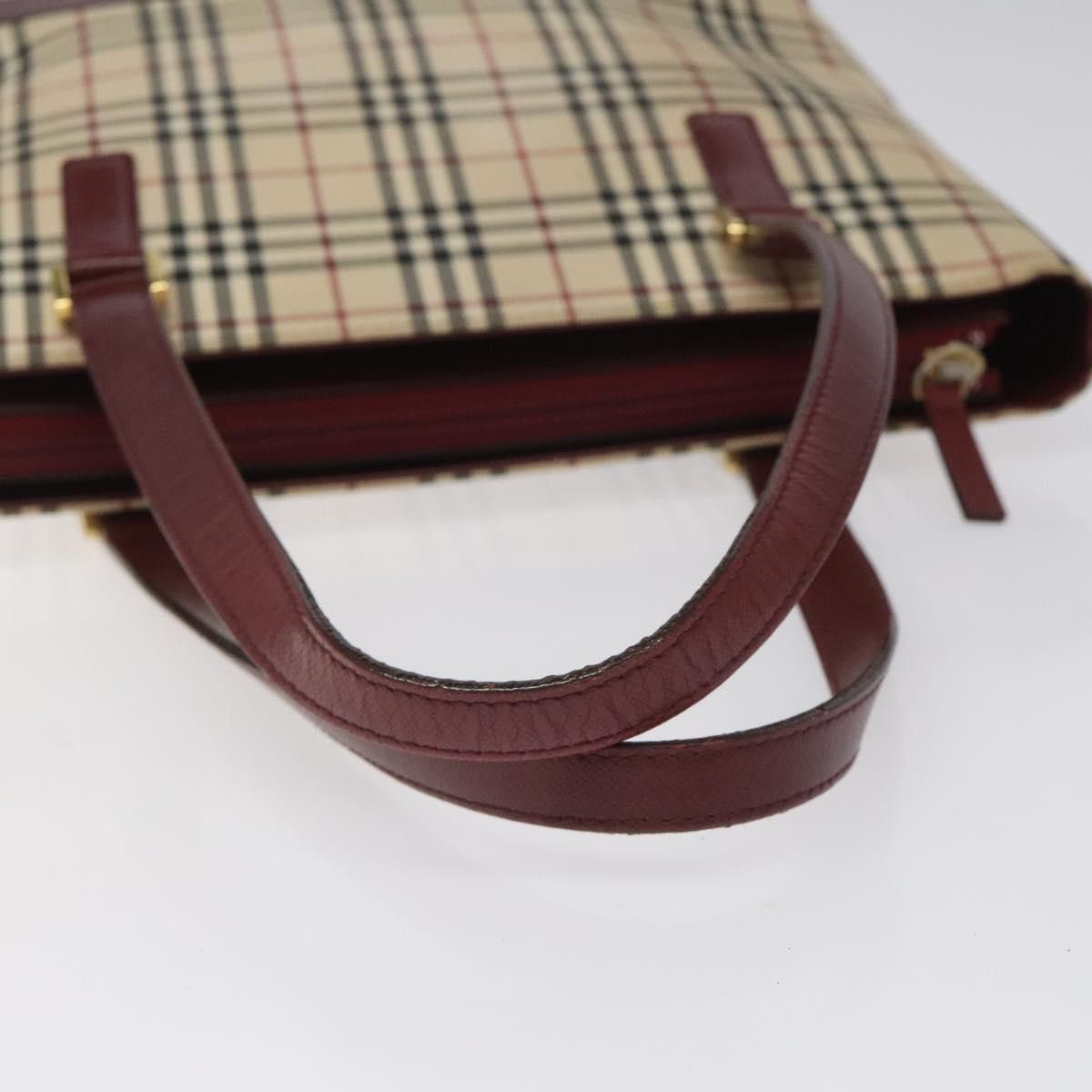 Burberry Nova Check Beige Canvas Tote Bag (Pre-Owned) Size ONE SIZE - 5 Thumbnail