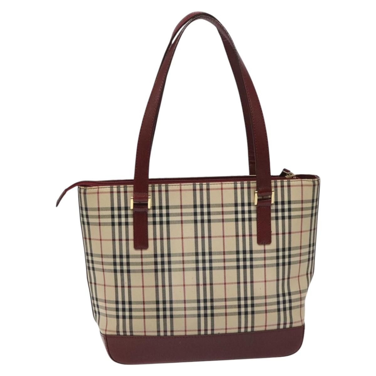 Burberry Nova Check Beige Canvas Tote Bag (Pre-Owned) Size ONE SIZE - 2 Thumbnail