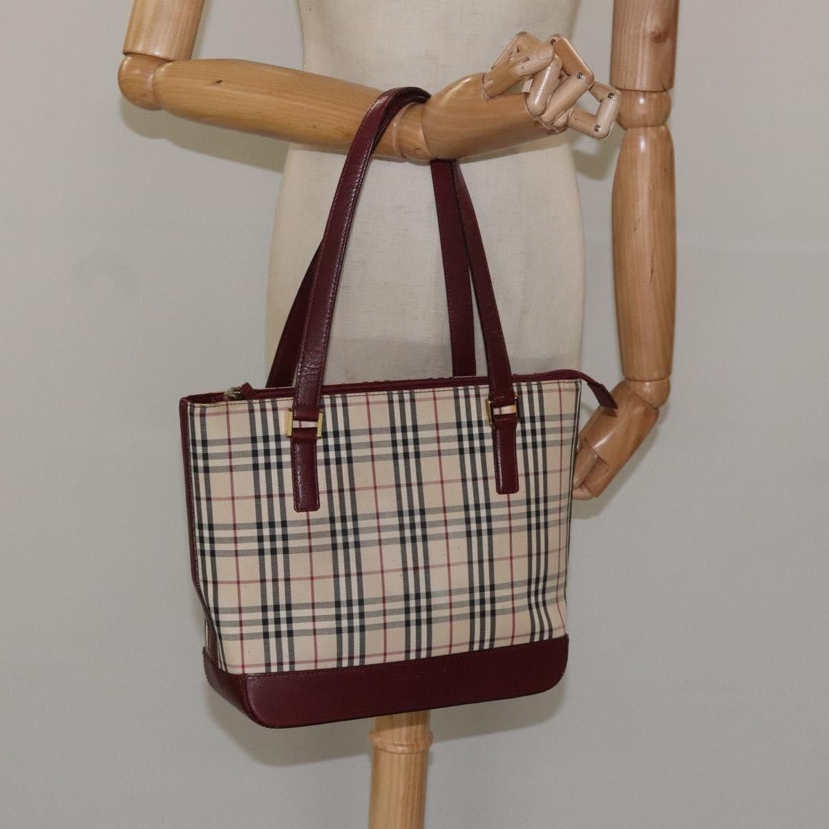 Burberry Nova Check Beige Canvas Tote Bag (Pre-Owned) Size ONE SIZE - 17 Thumbnail