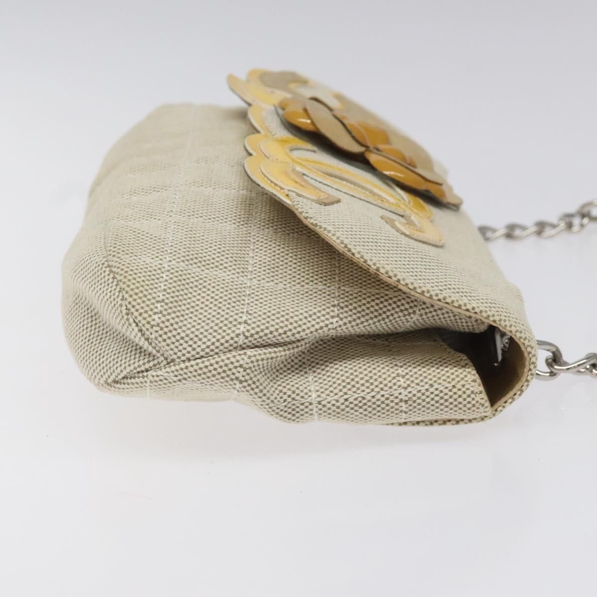 Chanel Camellia Grey Canvas Shoulder Bag (Pre-Owned) Size ONE SIZE - 4 Thumbnail