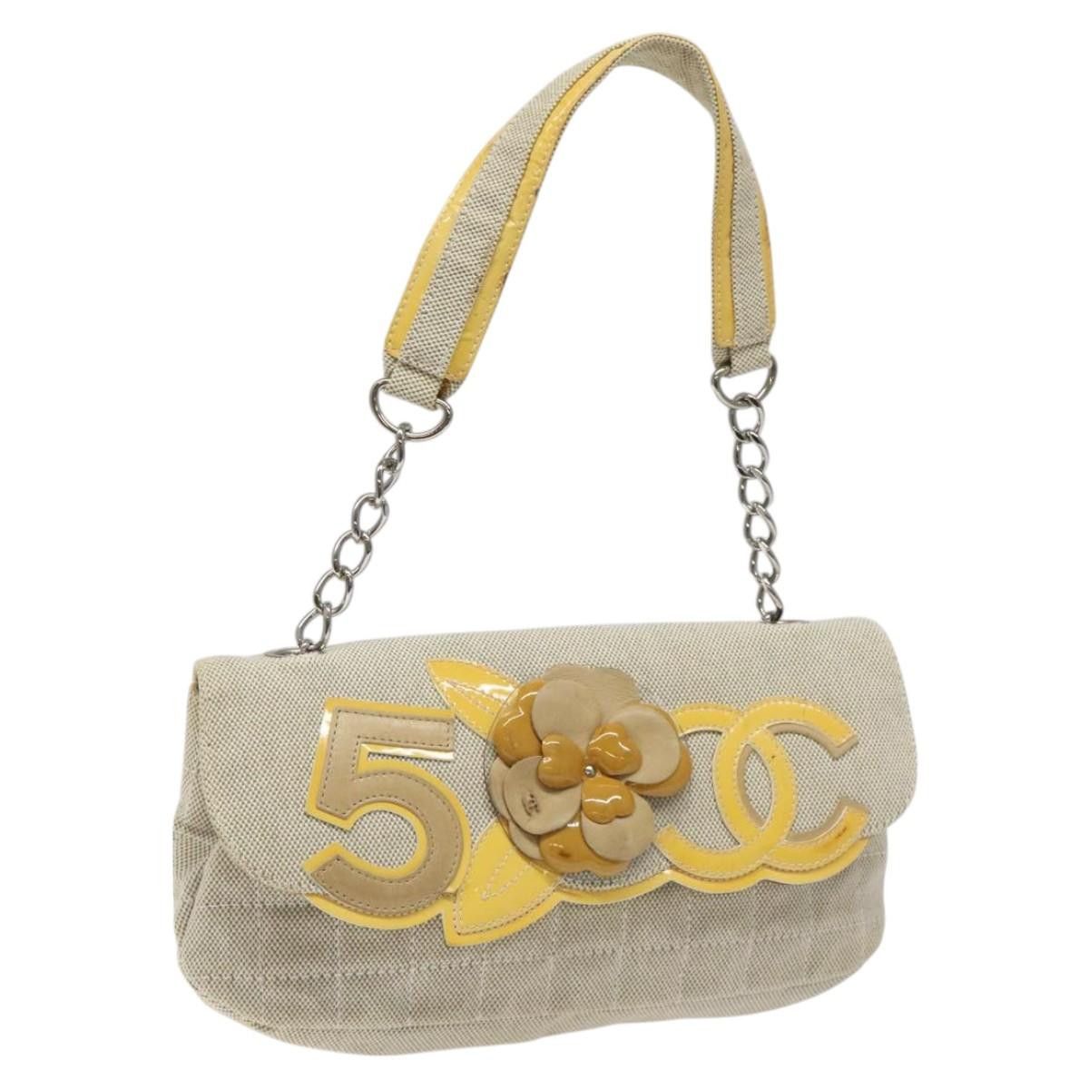 Chanel Camellia Grey Canvas Shoulder Bag (Pre-Owned) Size ONE SIZE - 3 Thumbnail