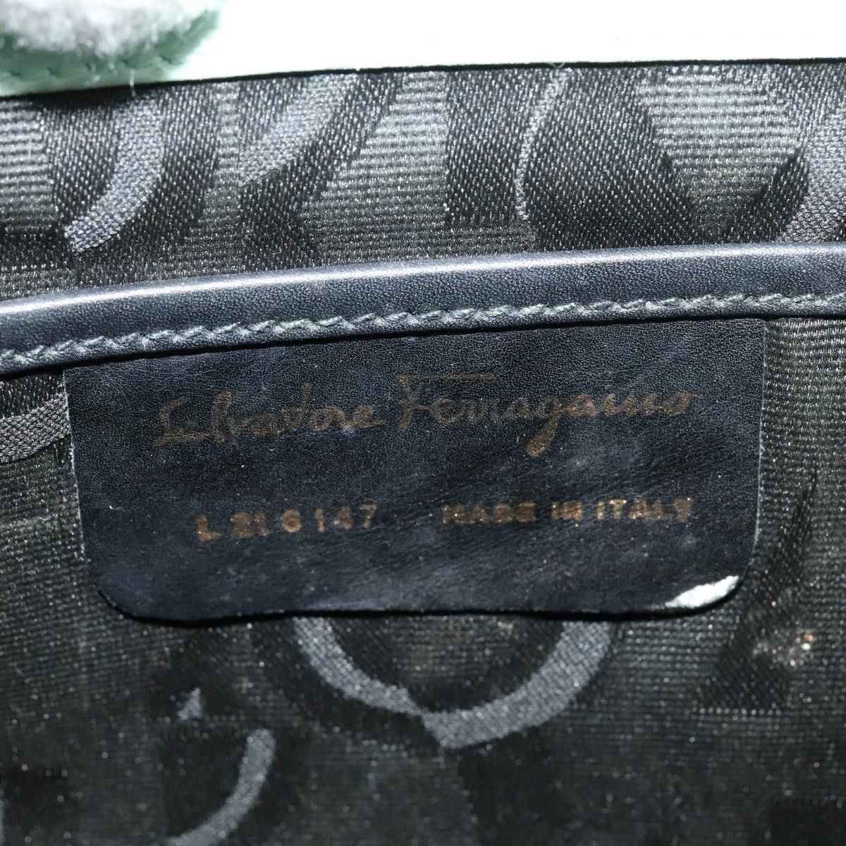 Salvatore Ferragamo Gancini Blue Suede Backpack Bag (Pre-Owned) Size ONE SIZE - 13 Thumbnail