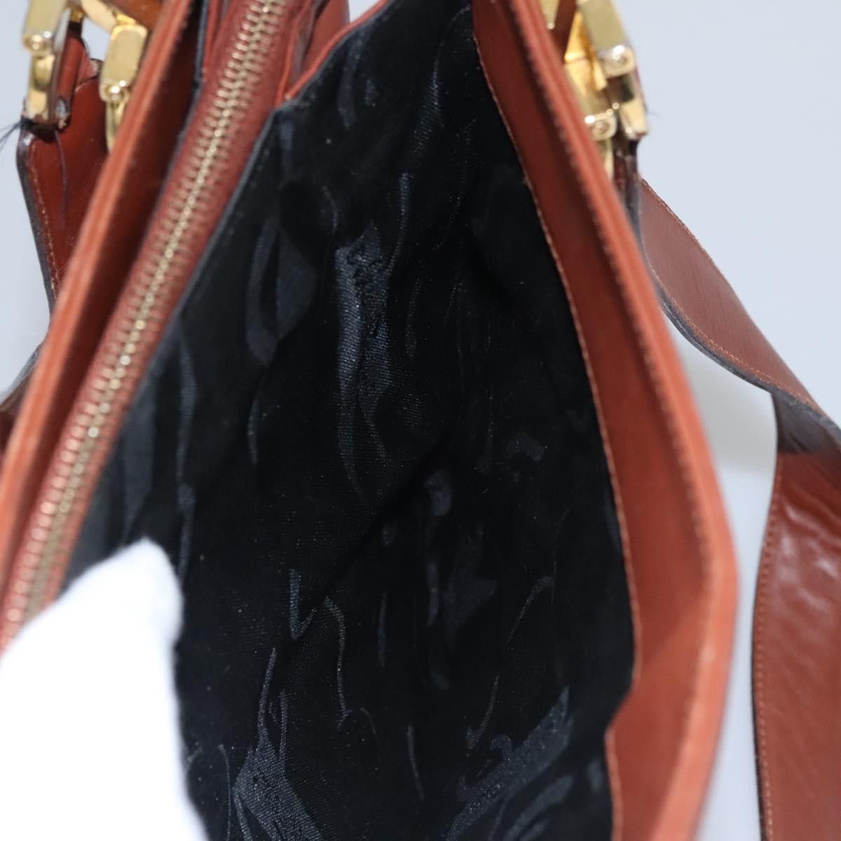 Salvatore Ferragamo Gancini Brown Leather Shoulder Bag (Pre-Owned) Size ONE SIZE - 18 Thumbnail