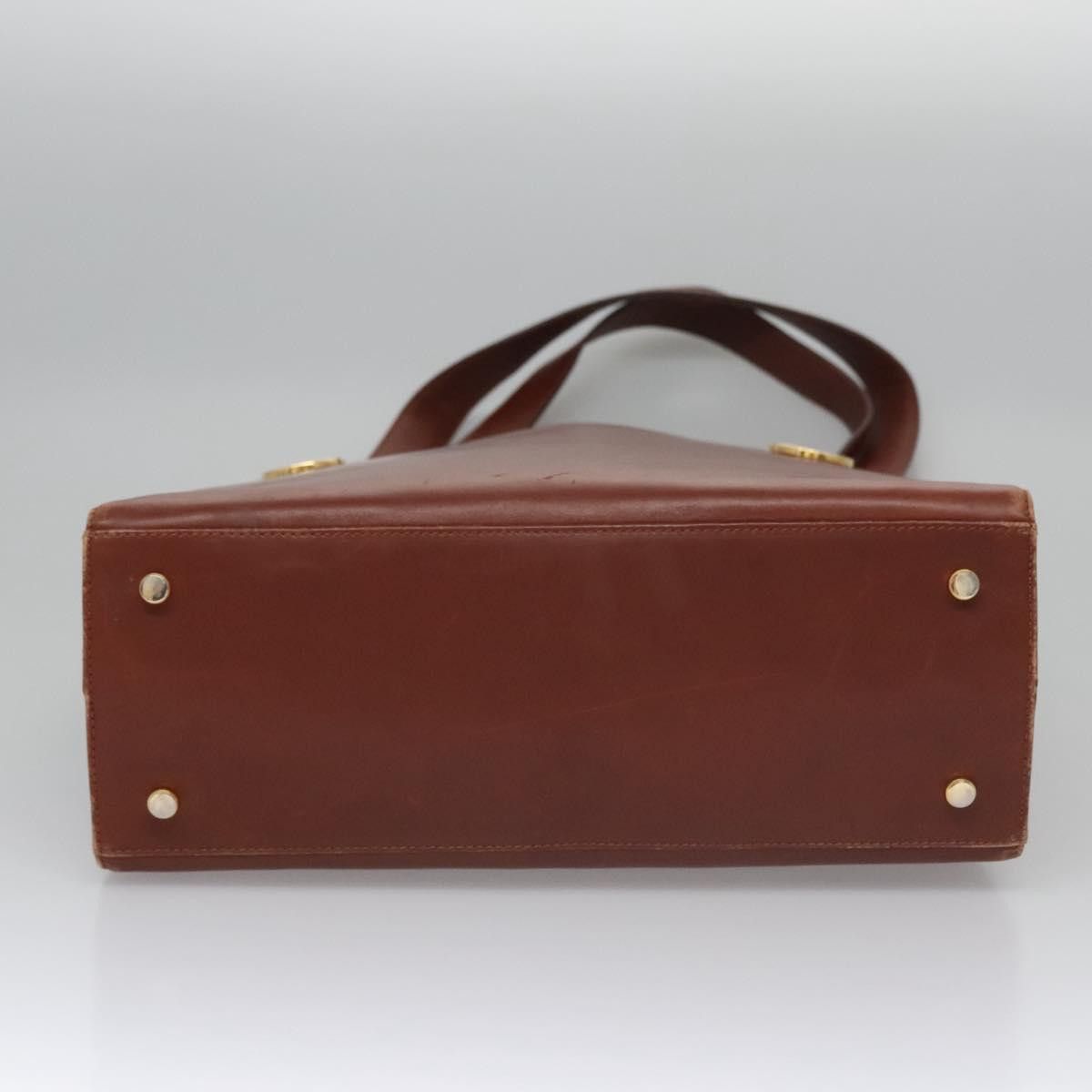 Salvatore Ferragamo Gancini Brown Leather Shoulder Bag (Pre-Owned) Size ONE SIZE - 9 Thumbnail
