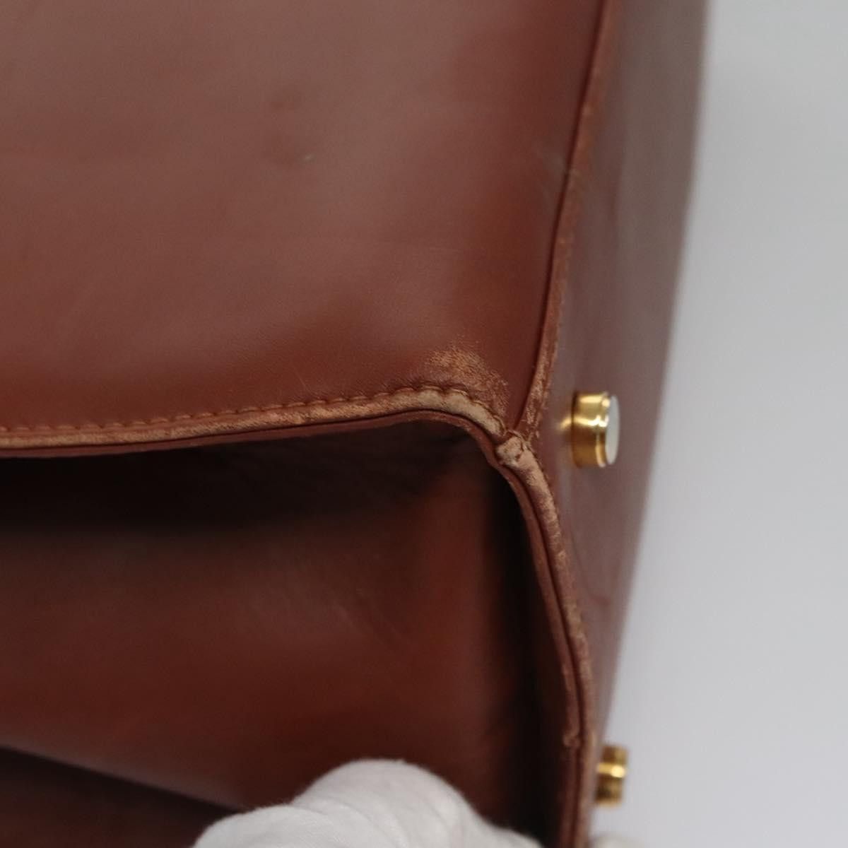 Salvatore Ferragamo Gancini Brown Leather Shoulder Bag (Pre-Owned) Size ONE SIZE - 10 Thumbnail