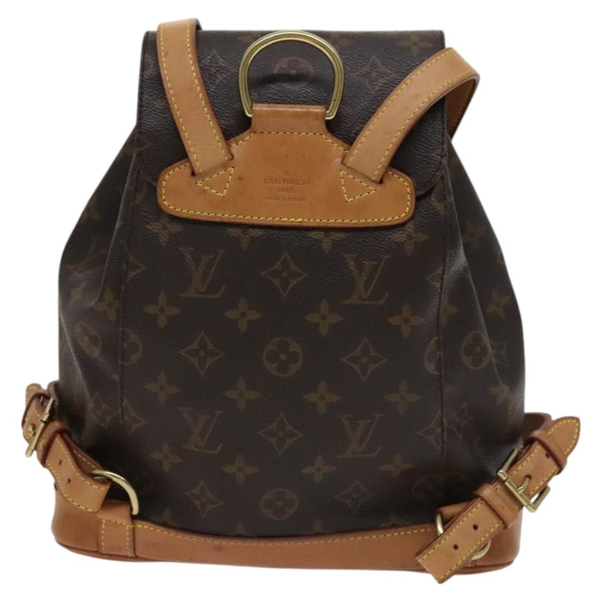 Louis Vuitton Montsouris Mm Brown Canvas Backpack Bag (Pre-Owned) Size ONE SIZE - 2 Thumbnail