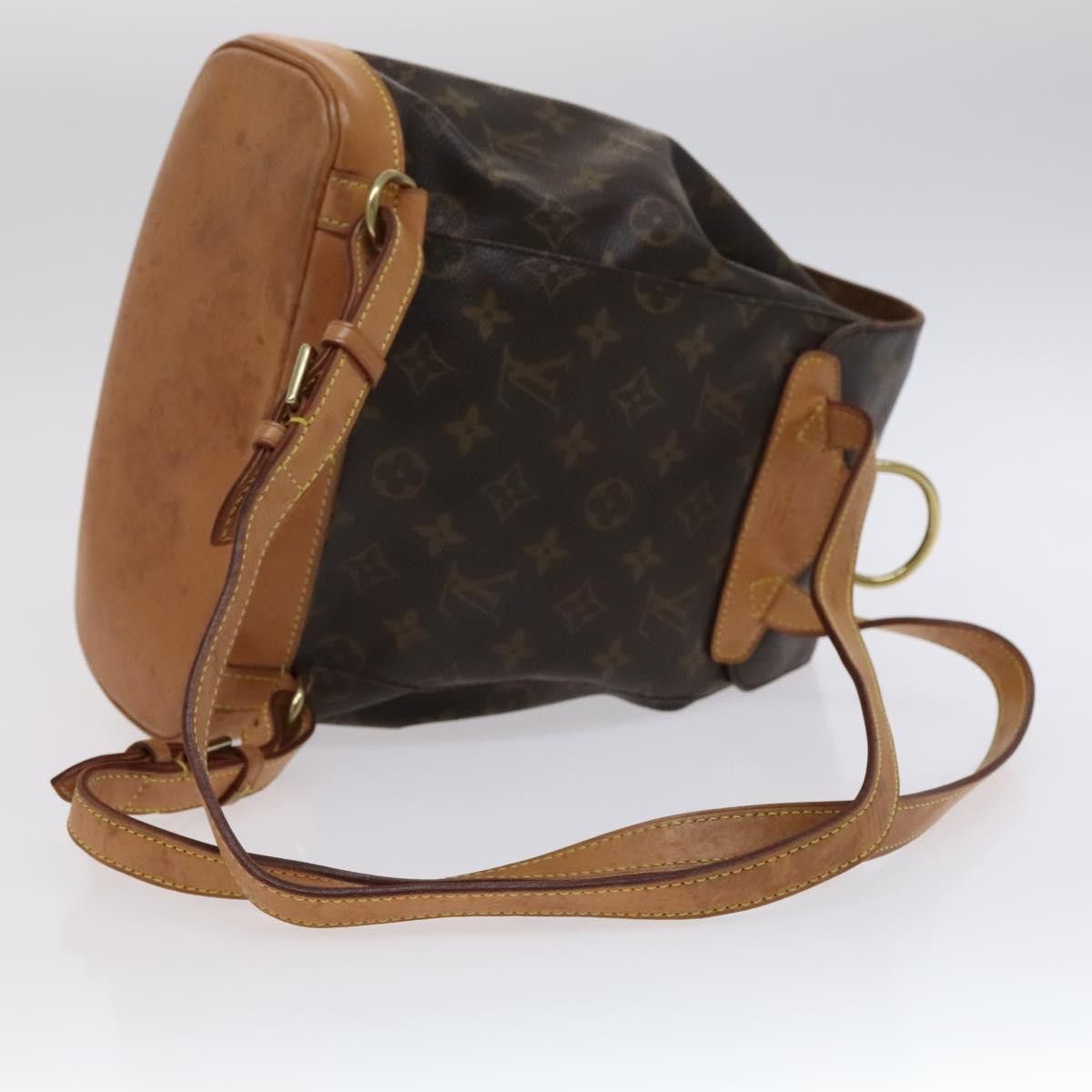 Louis Vuitton Montsouris Mm Brown Canvas Backpack Bag (Pre-Owned) Size ONE SIZE - 7 Thumbnail