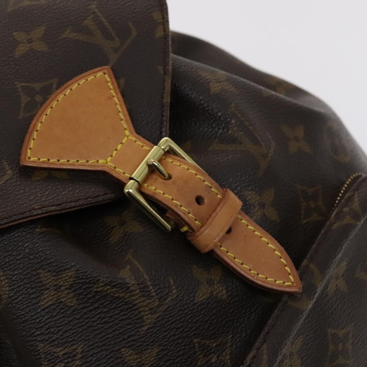 Louis Vuitton Montsouris Mm Brown Canvas Backpack Bag (Pre-Owned) Size ONE SIZE - 16 Thumbnail