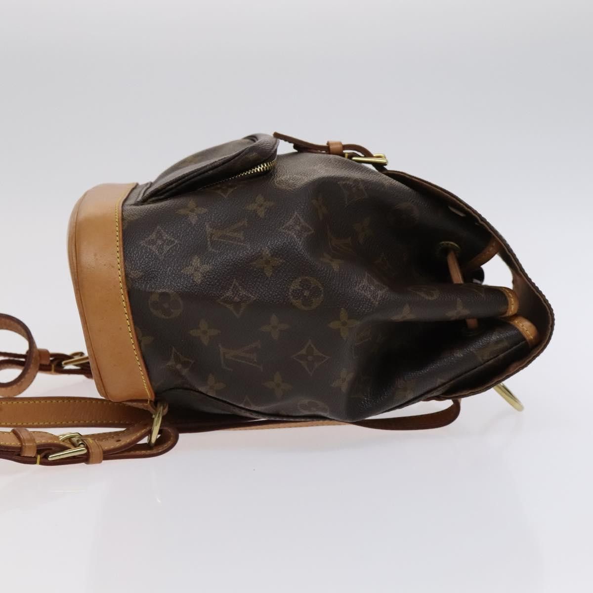 Louis Vuitton Montsouris Mm Brown Canvas Backpack Bag (Pre-Owned) Size ONE SIZE - 4 Thumbnail