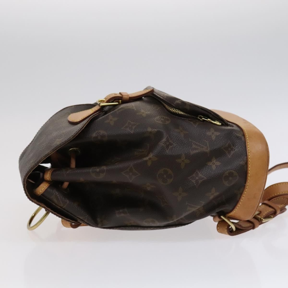 Louis Vuitton Montsouris Mm Brown Canvas Backpack Bag (Pre-Owned) Size ONE SIZE - 5 Thumbnail