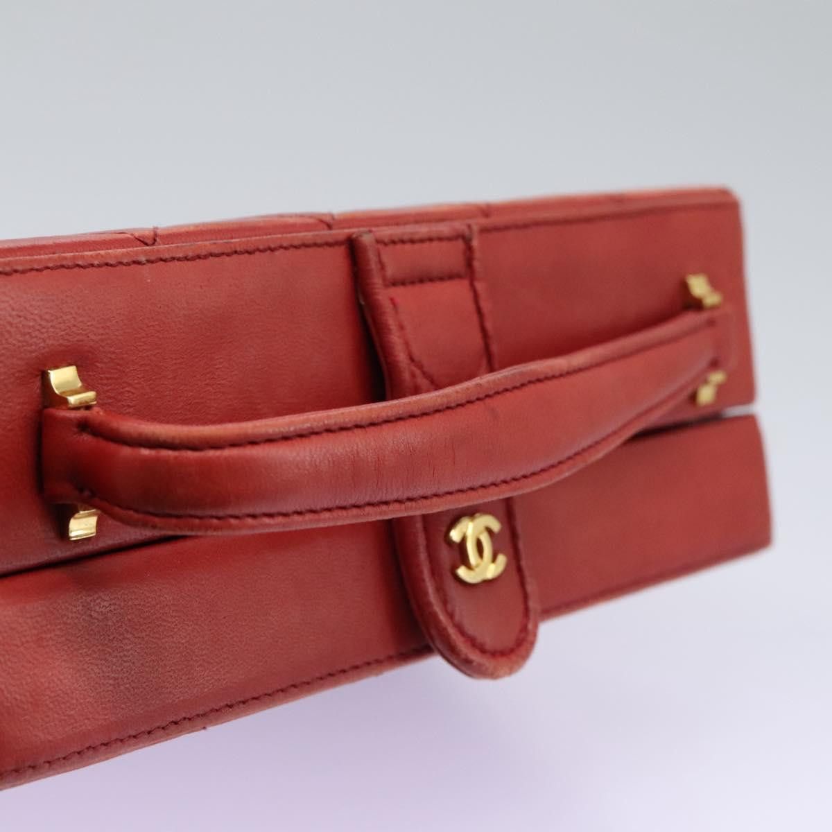 Chanel Cc Red Leather Handbag (Pre-Owned) Size ONE SIZE - 7 Thumbnail
