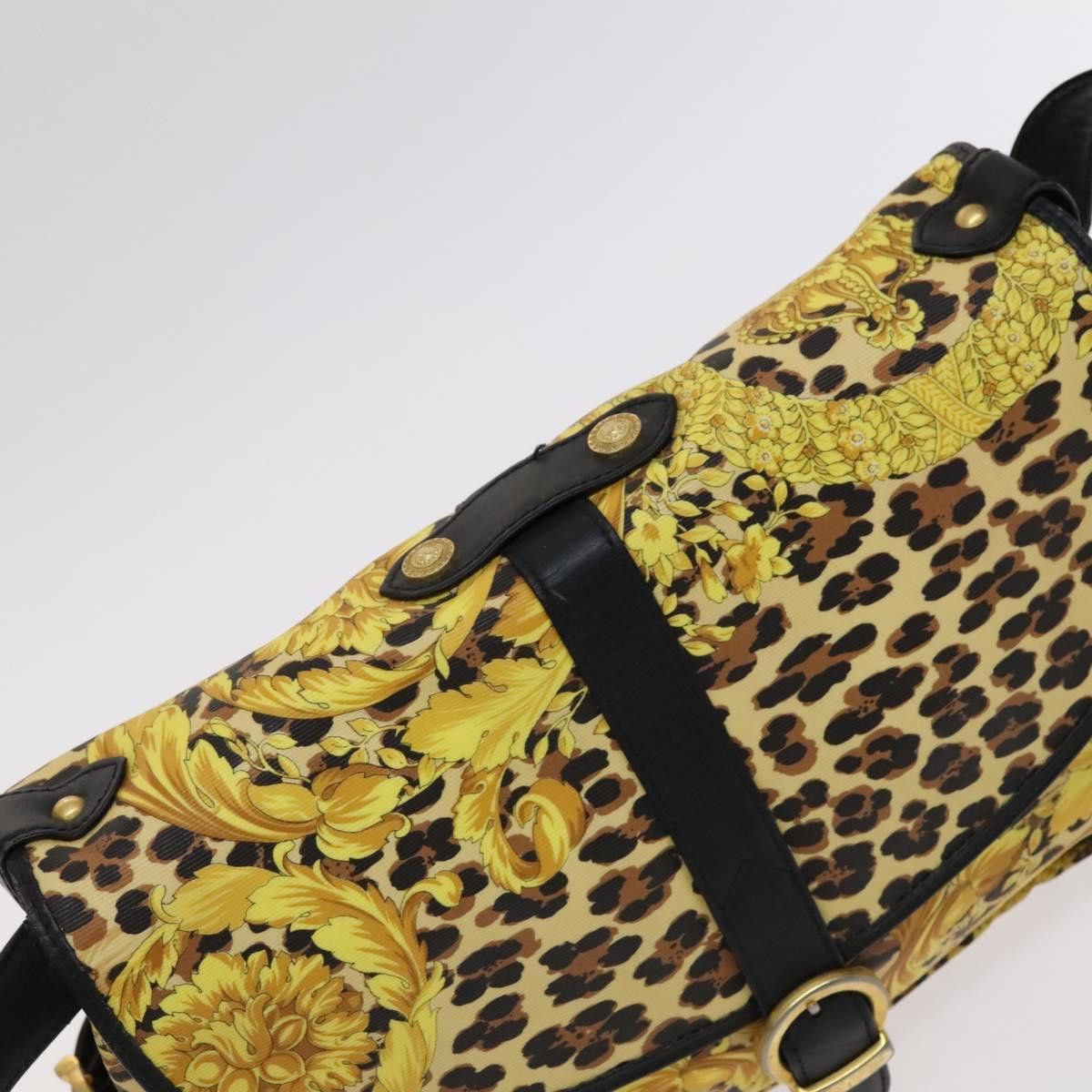 Versace - Yellow Canvas Shoulder Bag (Pre-Owned) Size ONE SIZE - 6 Thumbnail