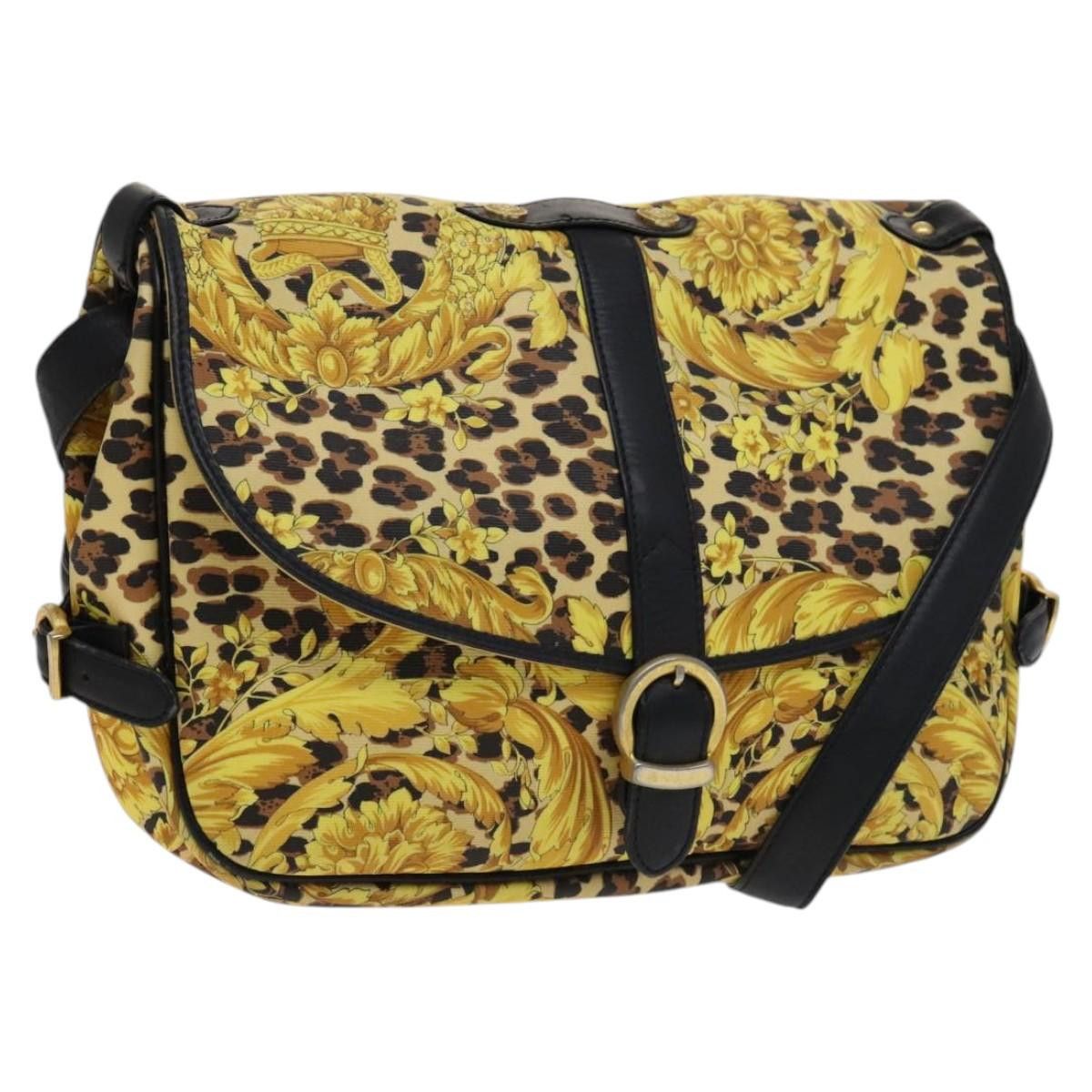 Versace - Yellow Canvas Shoulder Bag (Pre-Owned) Size ONE SIZE - 2 Thumbnail