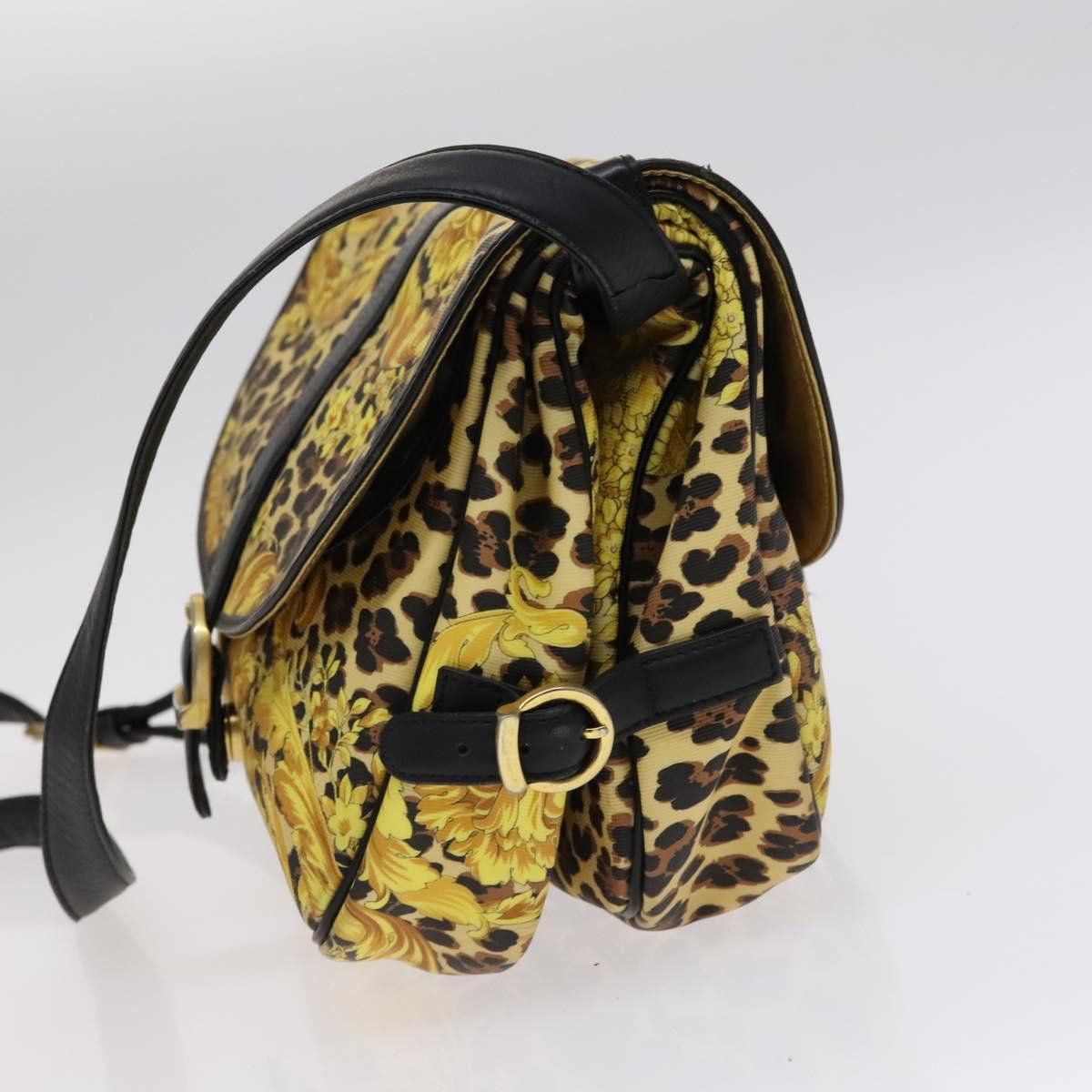 Versace - Yellow Canvas Shoulder Bag (Pre-Owned) Size ONE SIZE - 4 Thumbnail