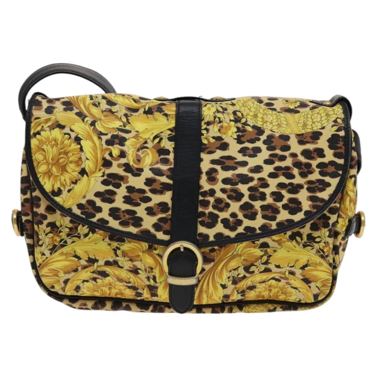 Versace - Yellow Canvas Shoulder Bag (Pre-Owned) Size ONE SIZE - 3 Thumbnail