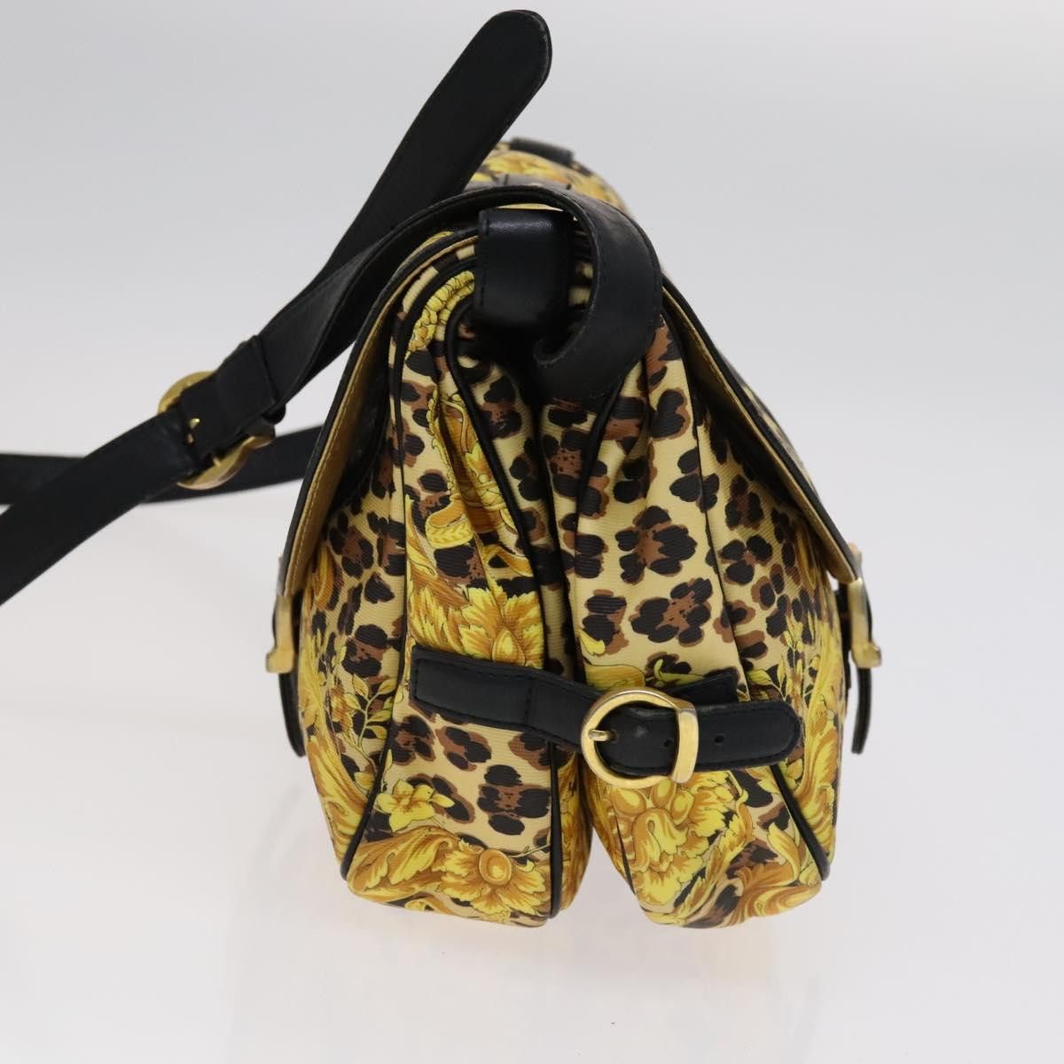 Versace - Yellow Canvas Shoulder Bag (Pre-Owned) Size ONE SIZE - 5 Thumbnail