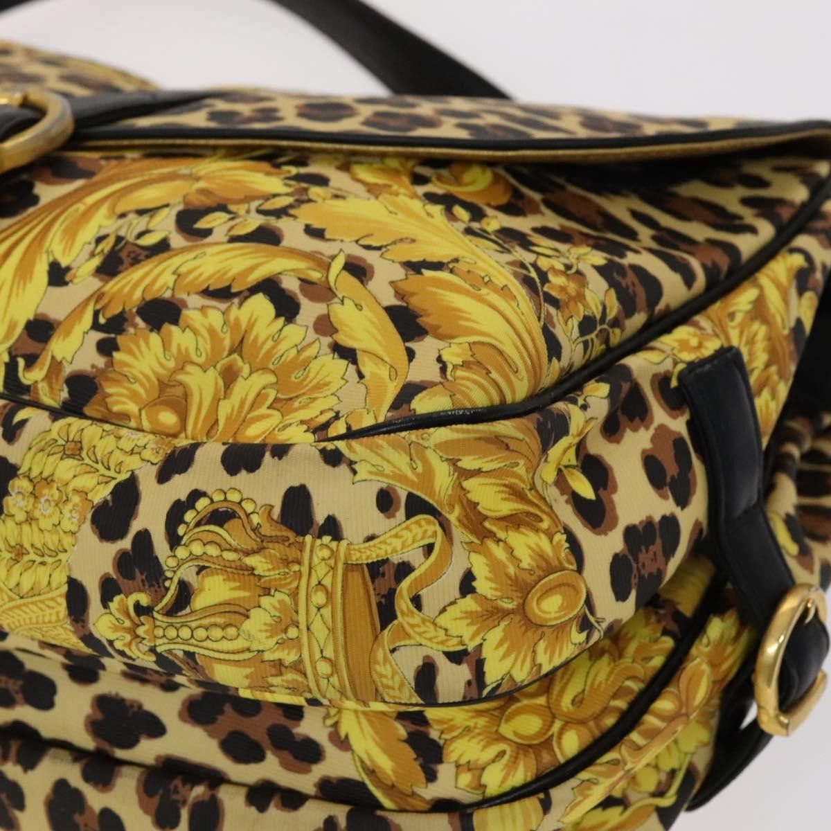 Versace - Yellow Canvas Shoulder Bag (Pre-Owned) Size ONE SIZE - 12 Thumbnail