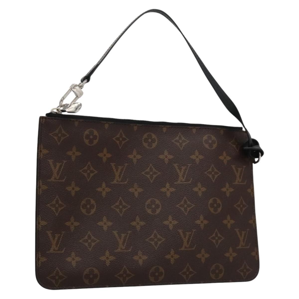 Louis Vuitton Macassar Brown Canvas Clutch Bag (Pre-Owned) Size ONE SIZE - 3 Thumbnail