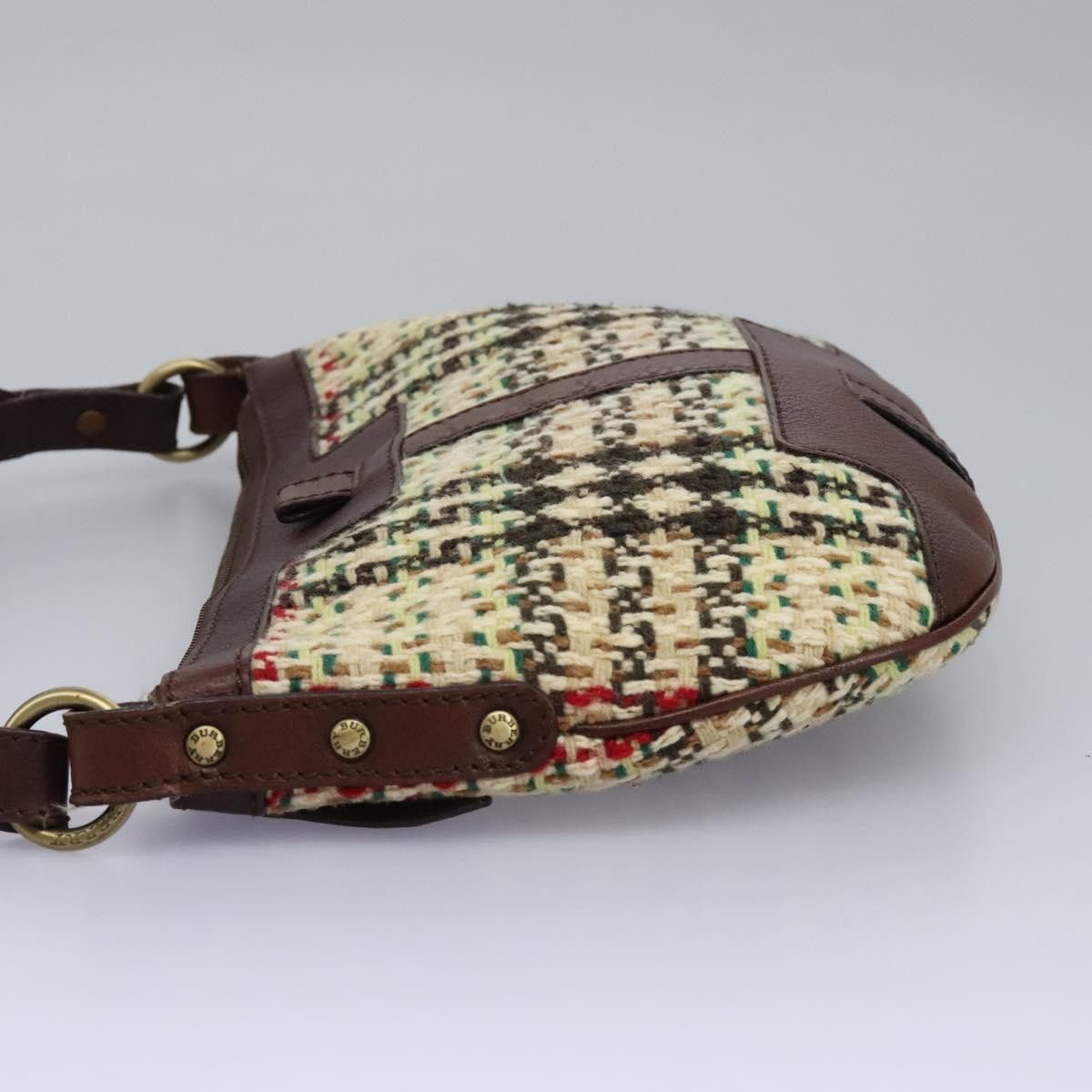 Burberry House Check Multicolour Tweed Shoulder Bag (Pre-Owned) Size ONE SIZE - 4 Thumbnail