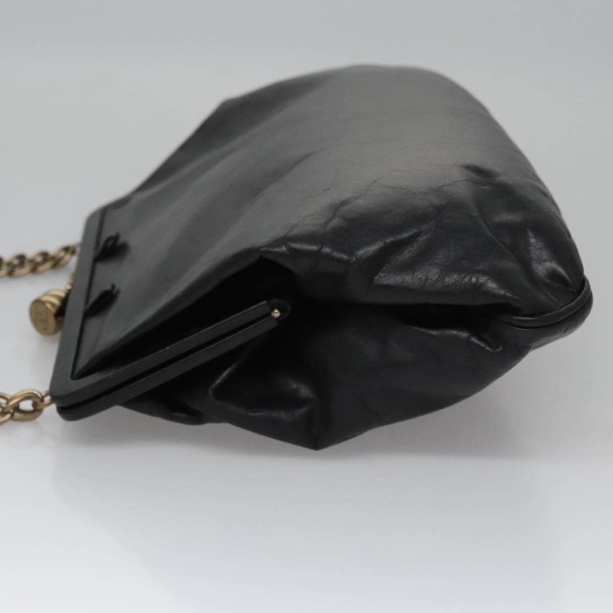 Chanel Coco Mark Black Leather Shoulder Bag (Pre-Owned) Size ONE SIZE - 4 Thumbnail