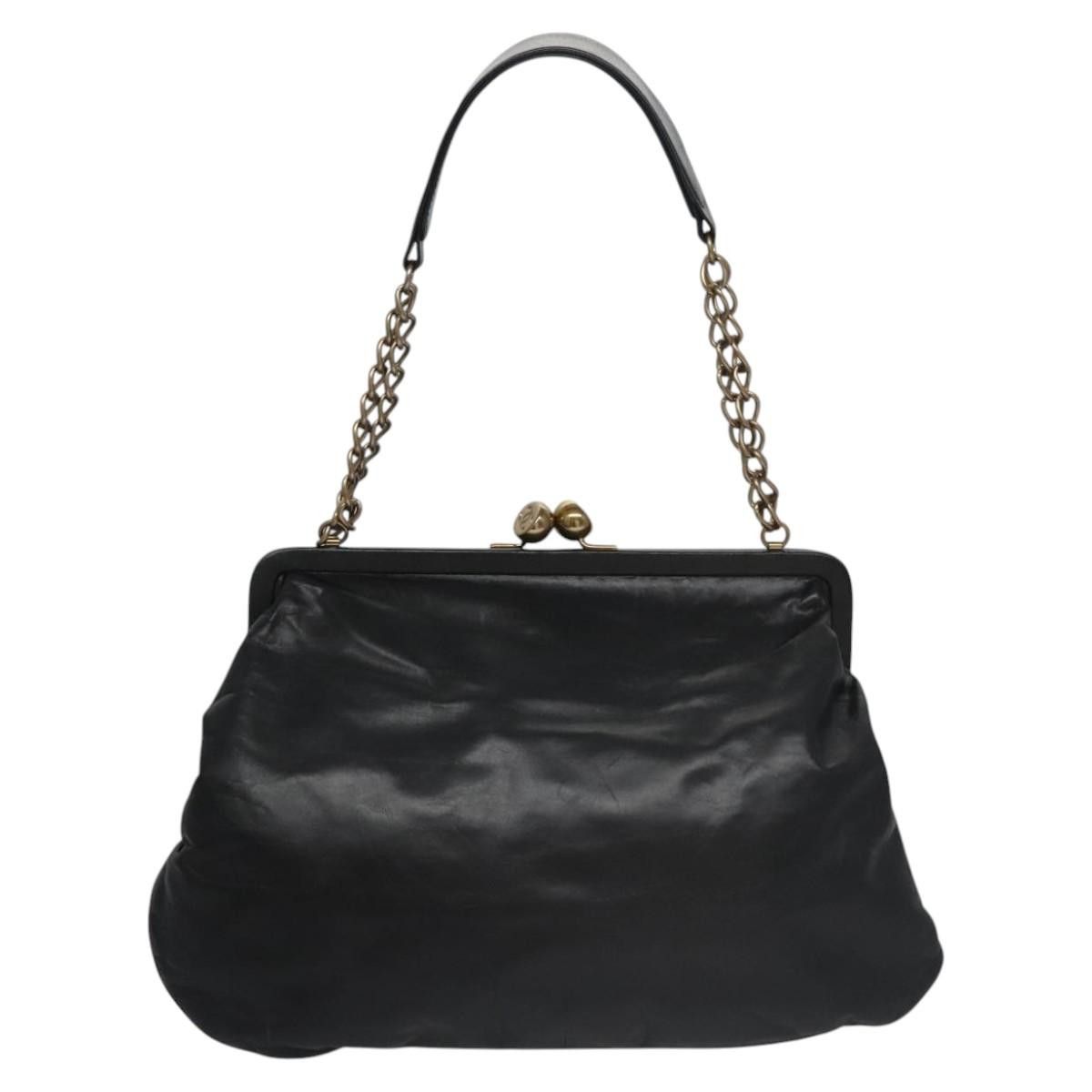 Chanel Coco Mark Black Leather Shoulder Bag (Pre-Owned) Size ONE SIZE - 2 Thumbnail