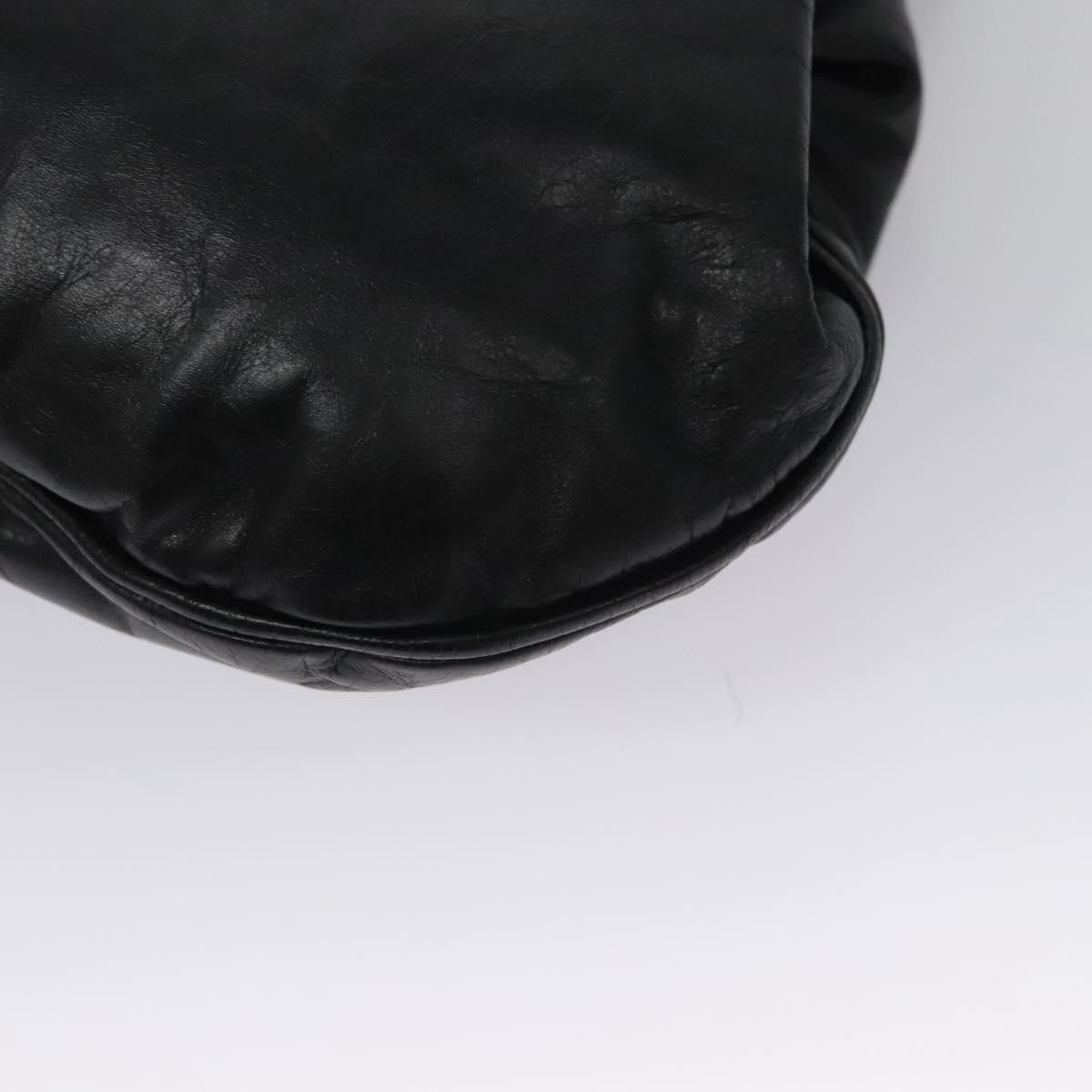 Chanel Coco Mark Black Leather Shoulder Bag (Pre-Owned) Size ONE SIZE - 9 Thumbnail