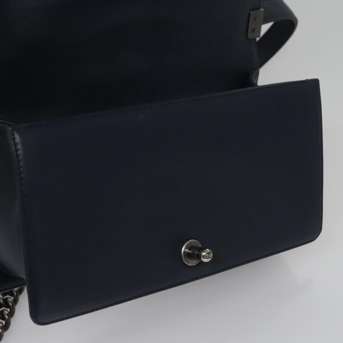 Chanel Boy Navy Leather Shoulder Bag (Pre-Owned) Size ONE SIZE - 17 Thumbnail