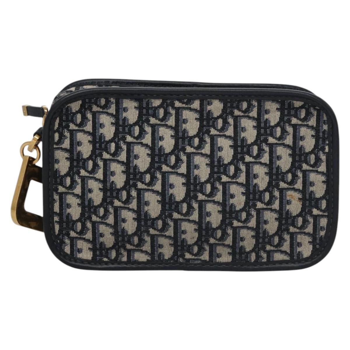 Dior Trotter Navy Canvas Clutch Bag (Pre-Owned) Size ONE SIZE - 17 Thumbnail