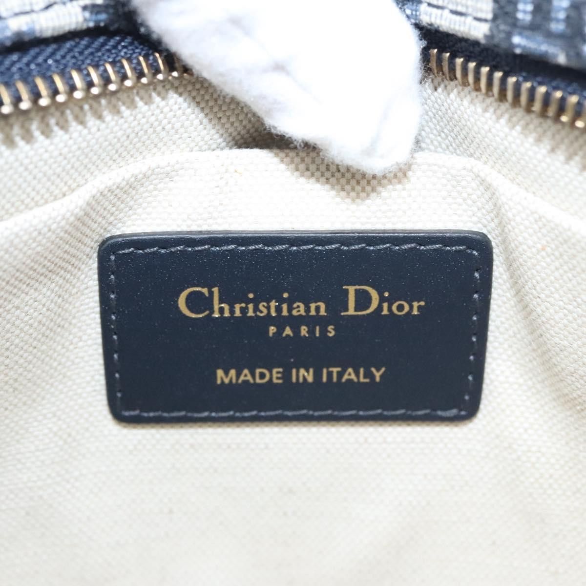 Dior Trotter Navy Canvas Clutch Bag (Pre-Owned) Size ONE SIZE - 12 Thumbnail