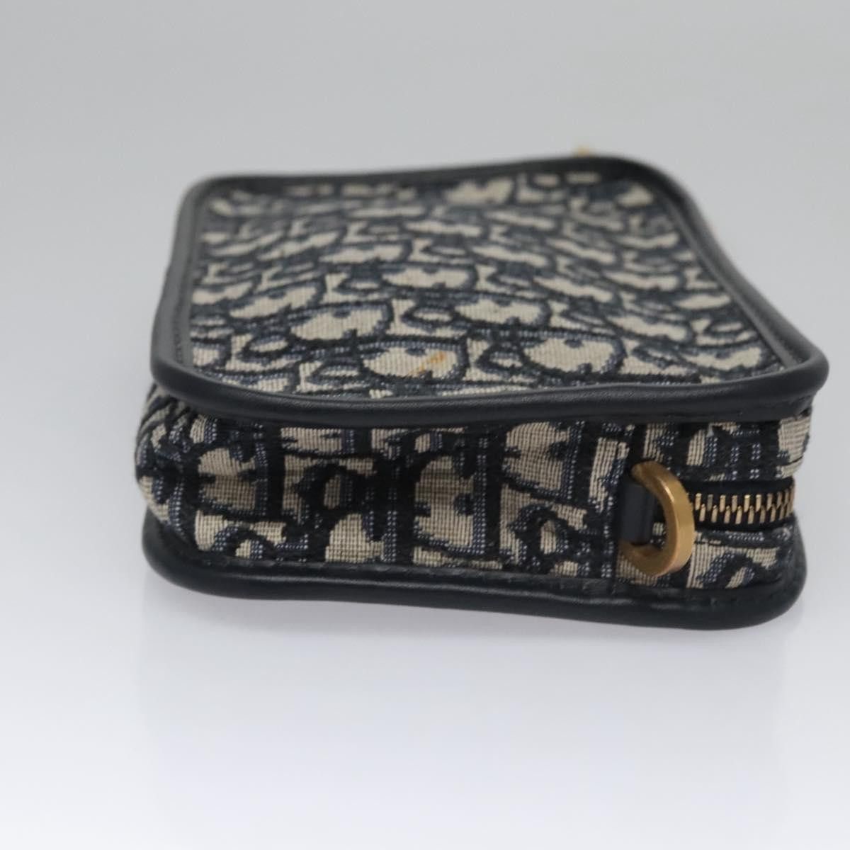 Dior Trotter Navy Canvas Clutch Bag (Pre-Owned) Size ONE SIZE - 3 Thumbnail