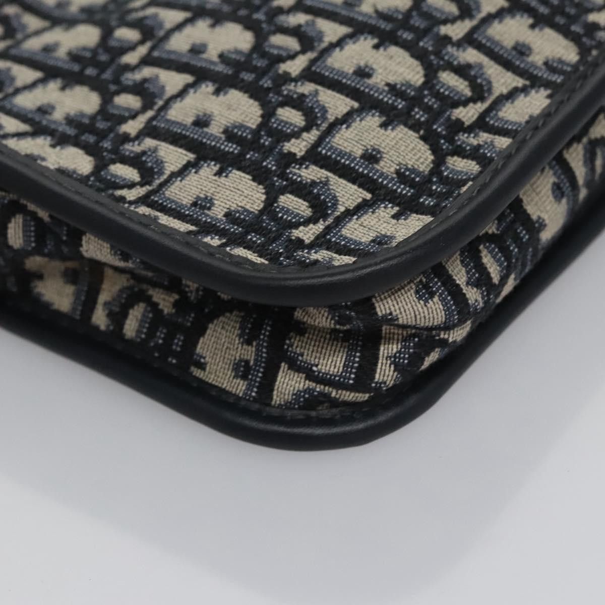 Dior Trotter Navy Canvas Clutch Bag (Pre-Owned) Size ONE SIZE - 7 Thumbnail