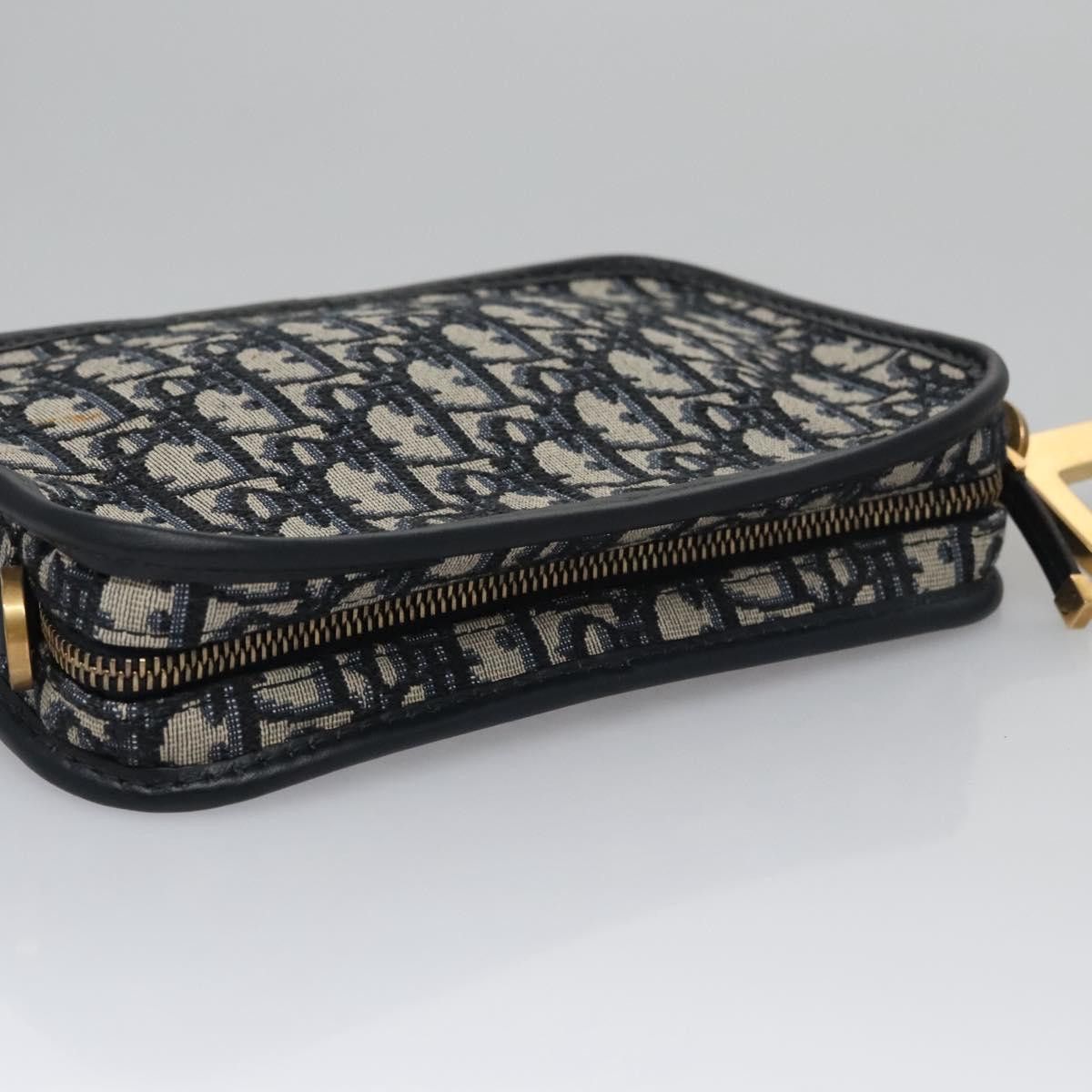 Dior Trotter Navy Canvas Clutch Bag (Pre-Owned) Size ONE SIZE - 14 Thumbnail