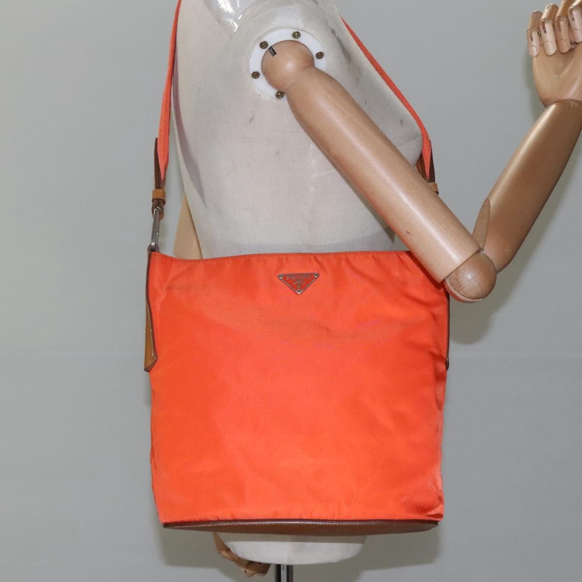 Prada Re-Nylon Orange Synthetic Shoulder Bag (Pre-Owned) Size ONE SIZE - 16 Thumbnail