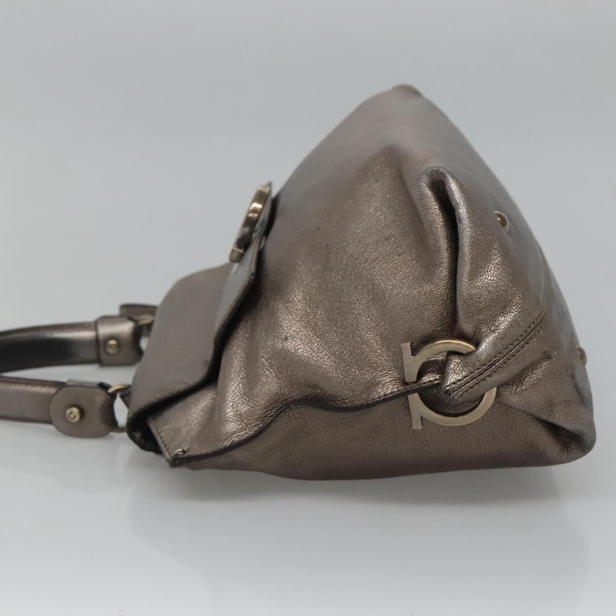 Salvatore Ferragamo Sofia Silver Leather Handbag (Pre-Owned) Size ONE SIZE - 3 Thumbnail