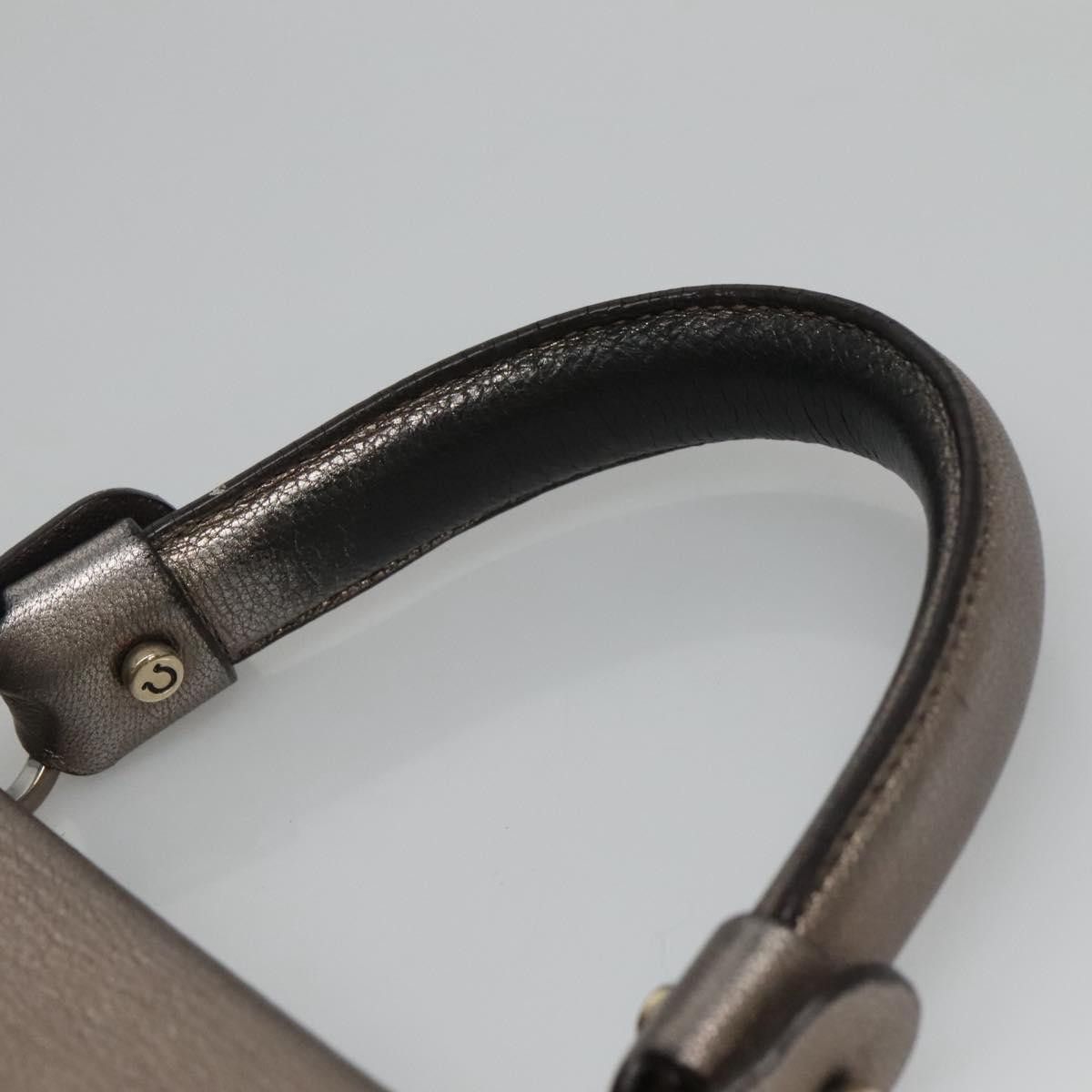 Salvatore Ferragamo Sofia Silver Leather Handbag (Pre-Owned) Size ONE SIZE - 7 Thumbnail