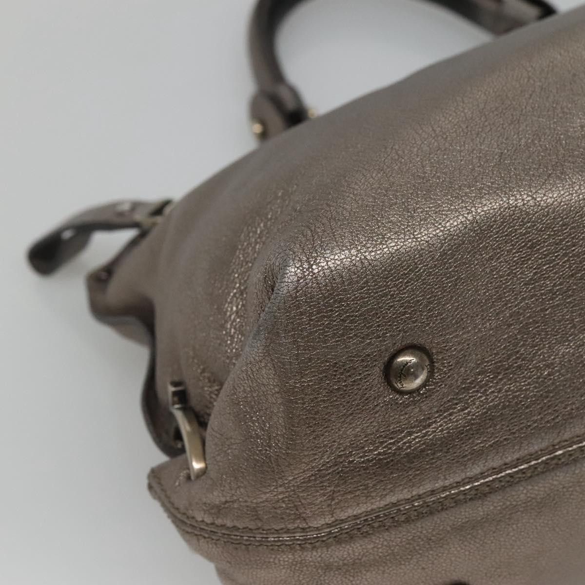 Salvatore Ferragamo Sofia Silver Leather Handbag (Pre-Owned) Size ONE SIZE - 12 Thumbnail