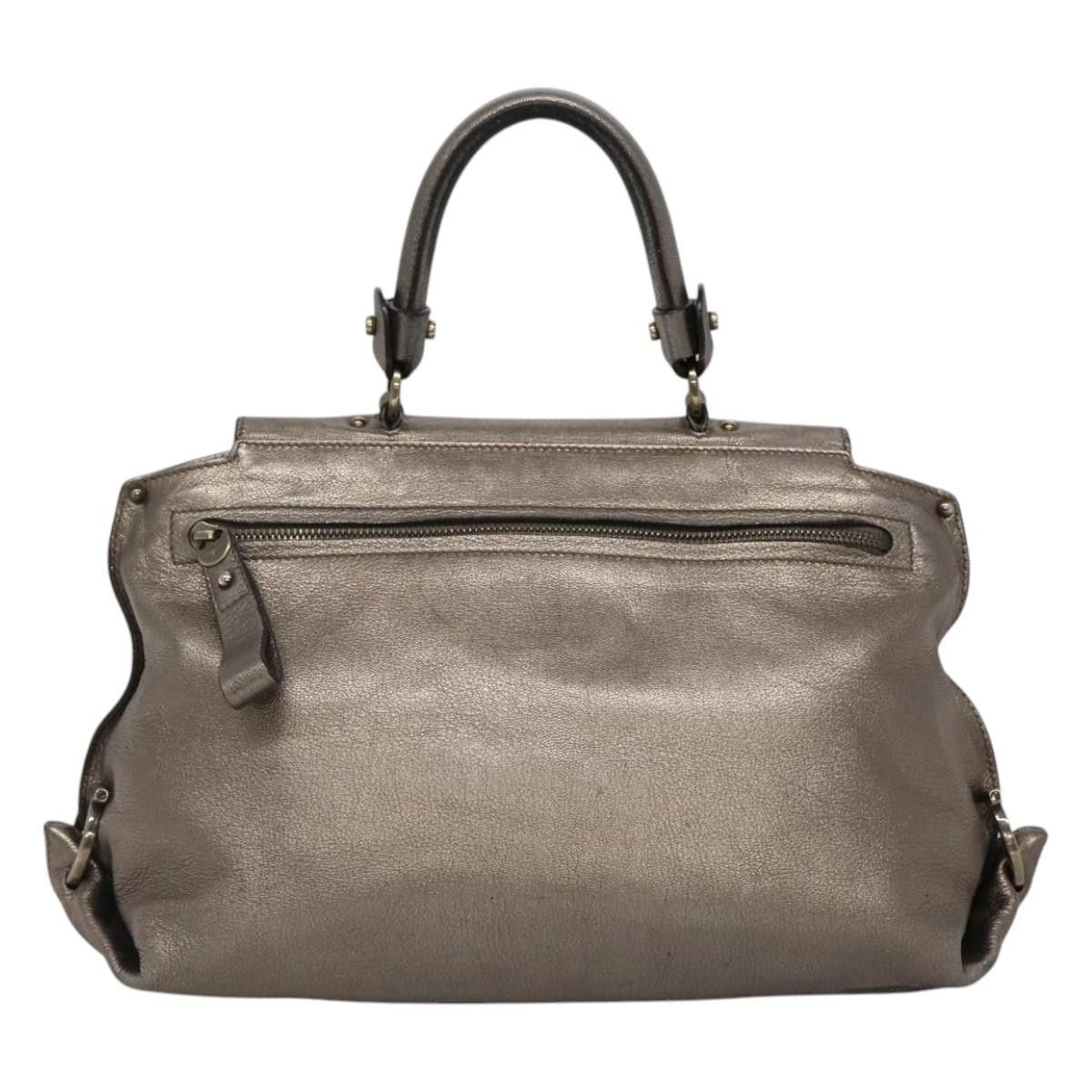 Salvatore Ferragamo Sofia Silver Leather Handbag (Pre-Owned) Size ONE SIZE - 2 Thumbnail