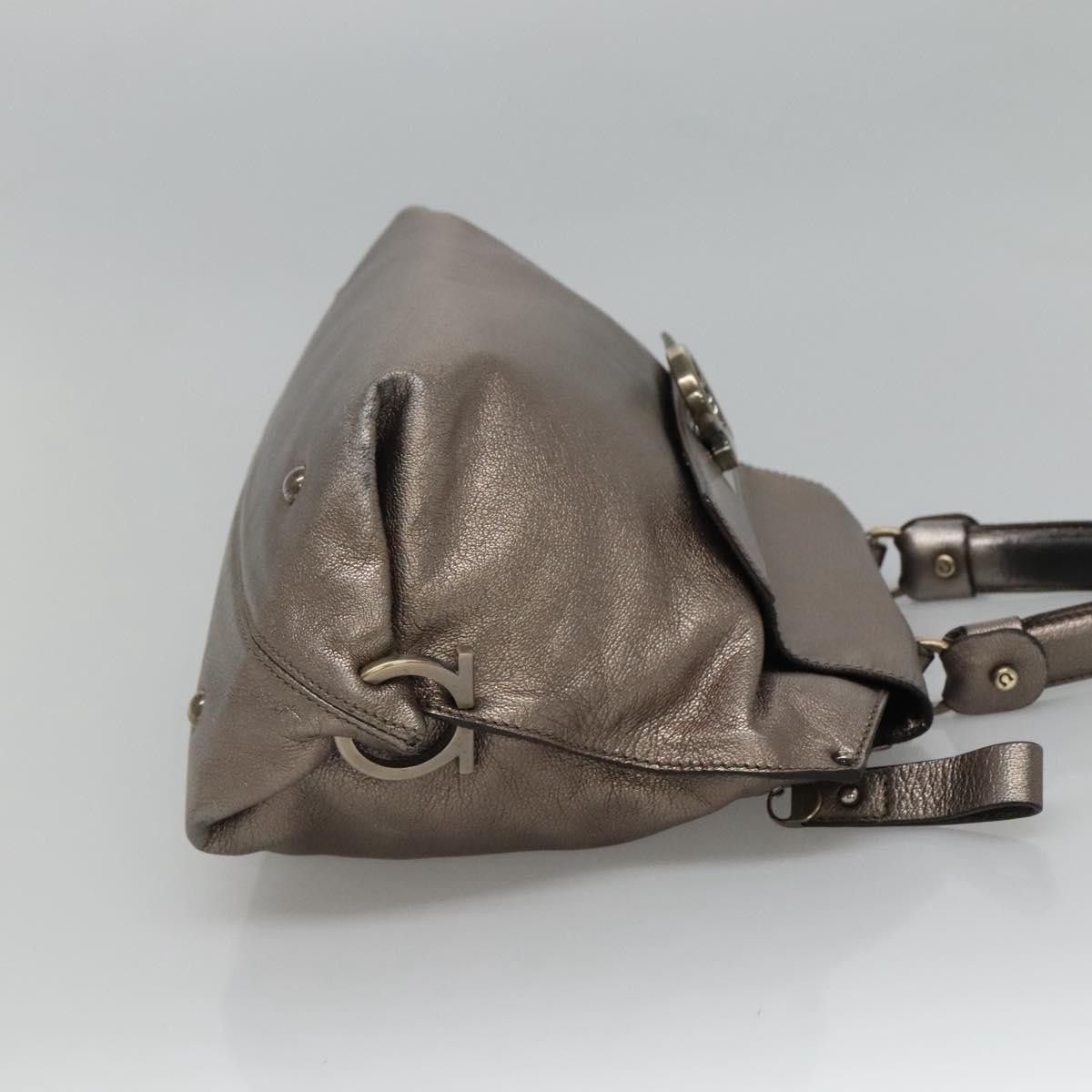 Salvatore Ferragamo Sofia Silver Leather Handbag (Pre-Owned) Size ONE SIZE - 4 Thumbnail